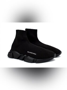 Balenciaga Men's Black Speed Trainer Sock Sneakers